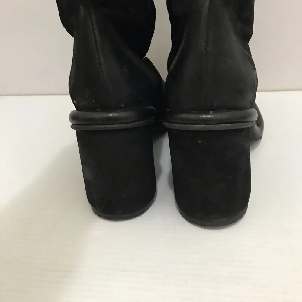 ERNESTO DOLANI Black Suede Knee-High Women's Boots Size 38